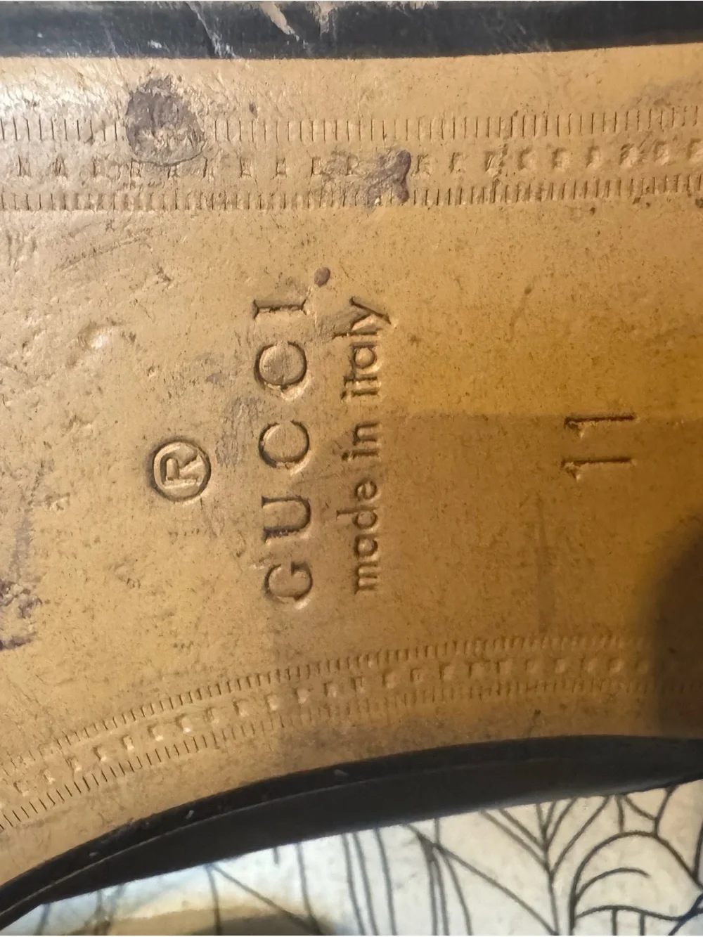 Gucci black leather